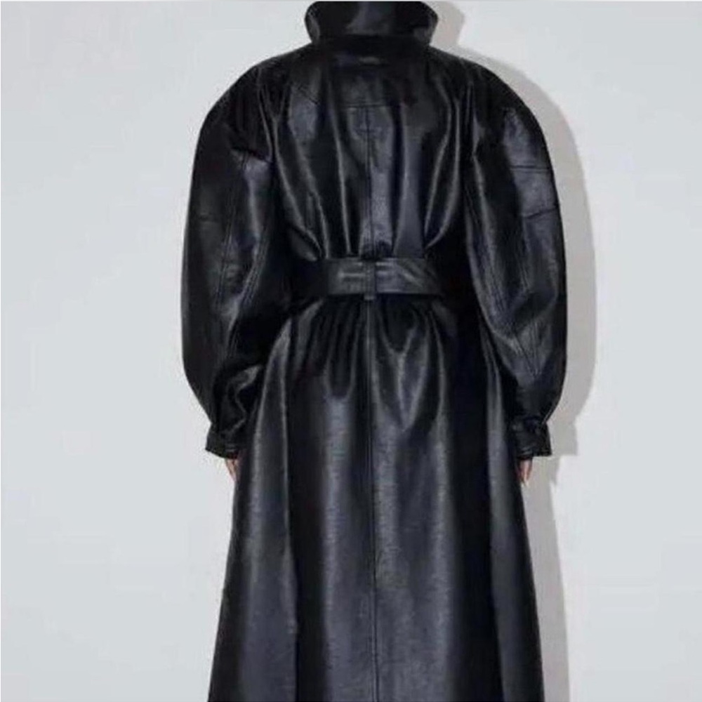 KHY Faux Leather Trench